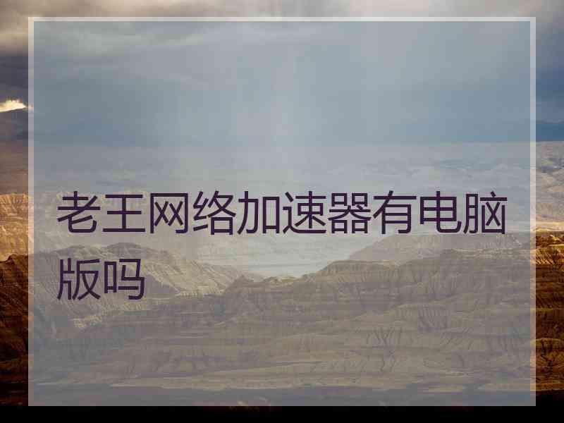 老王网络加速器有电脑版吗
