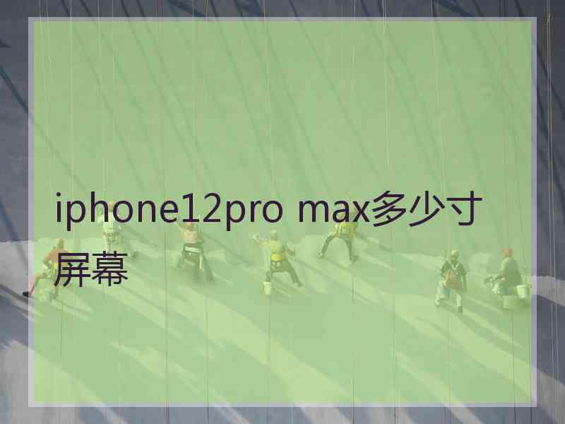 iphone12pro max多少寸屏幕