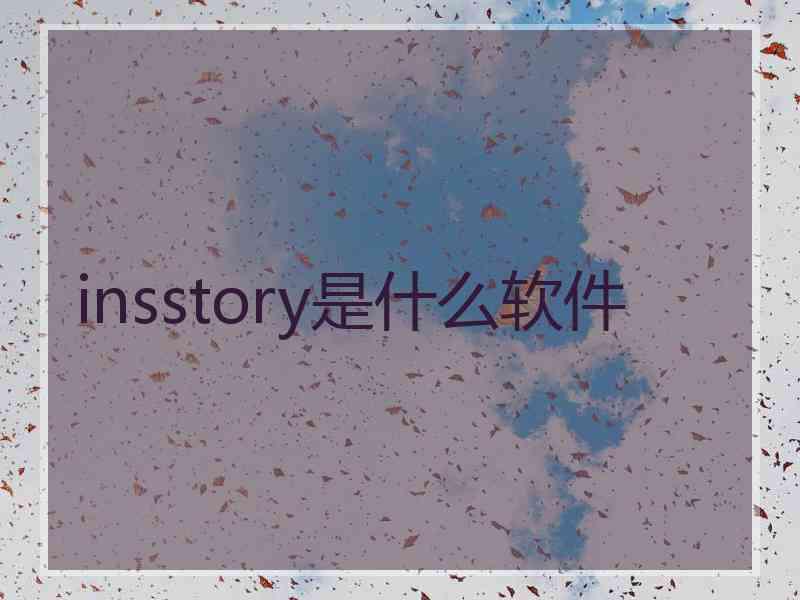 insstory是什么软件