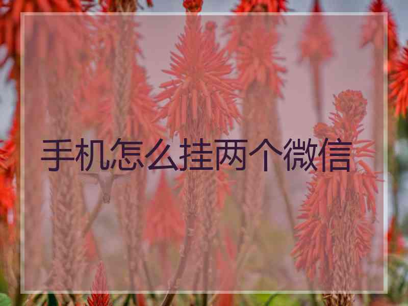 手机怎么挂两个微信