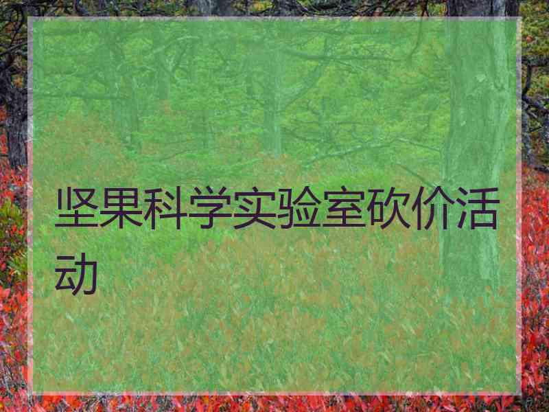坚果科学实验室砍价活动