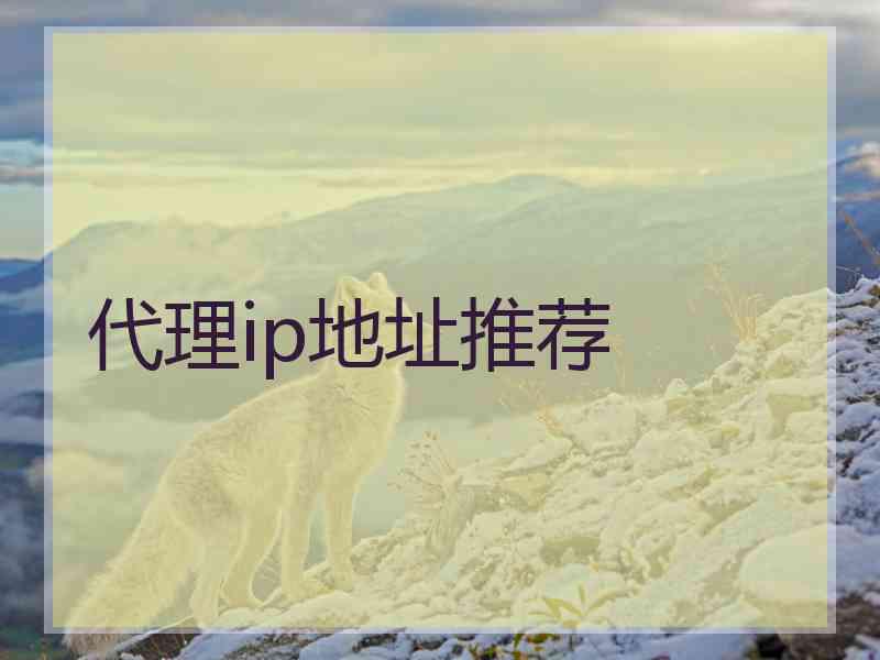 代理ip地址推荐