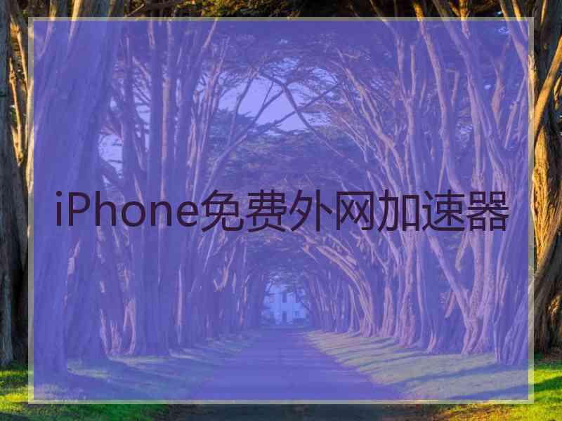 iPhone免费外网加速器