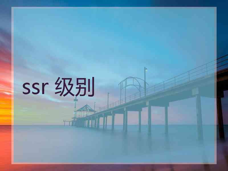 ssr 级别