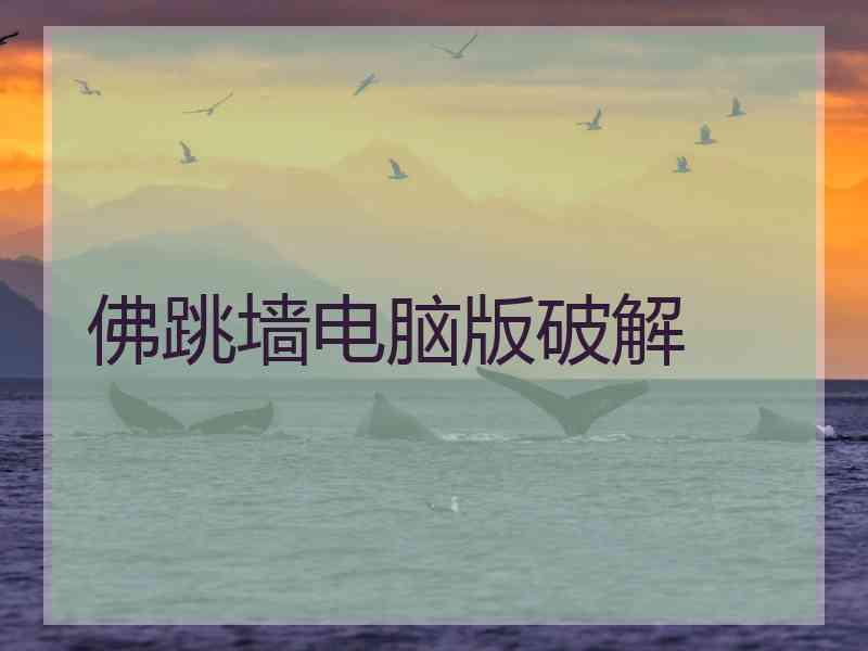 佛跳墙电脑版破解