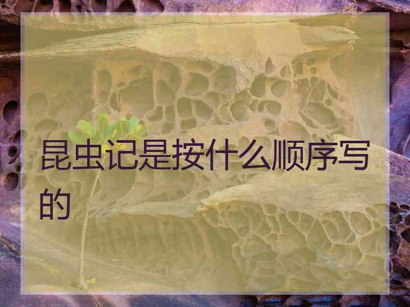 昆虫记是按什么顺序写的