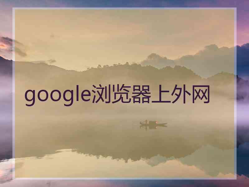 google浏览器上外网