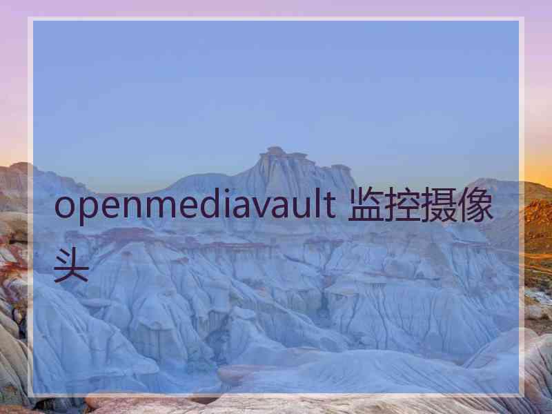 openmediavault 监控摄像头