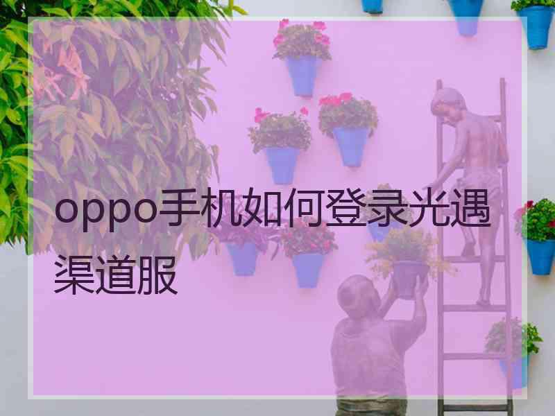 oppo手机如何登录光遇渠道服