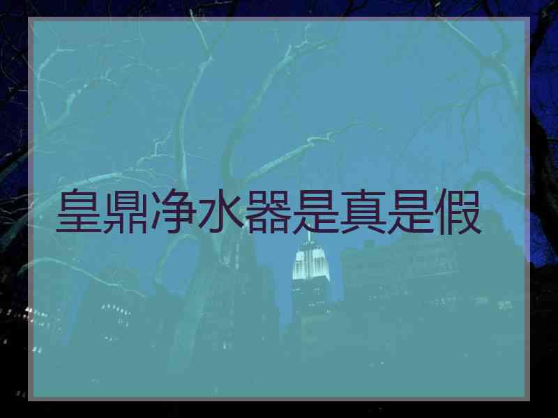 皇鼎净水器是真是假