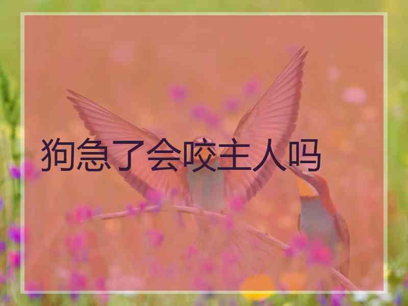 狗急了会咬主人吗
