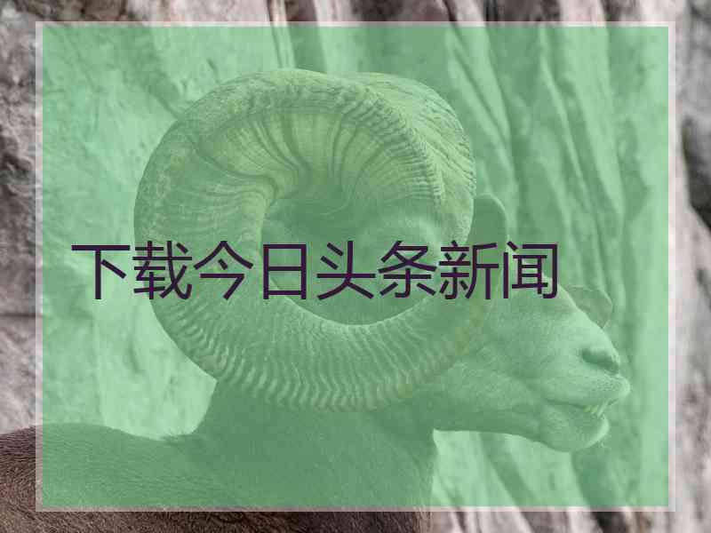 下载今日头条新闻