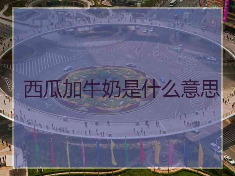 西瓜加牛奶是什么意思