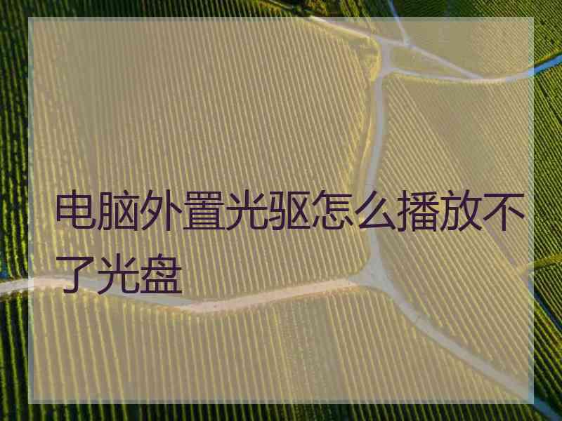 电脑外置光驱怎么播放不了光盘