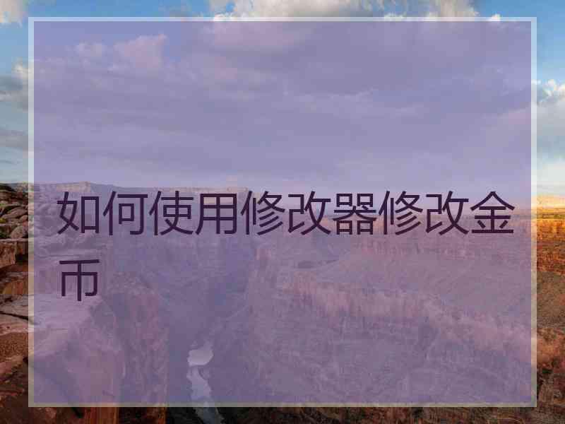 如何使用修改器修改金币