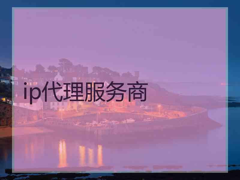 ip代理服务商