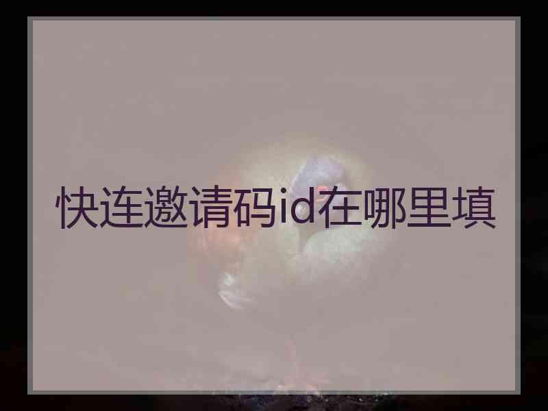 快连邀请码id在哪里填