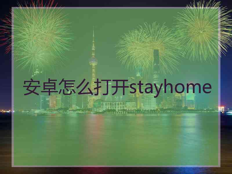 安卓怎么打开stayhome