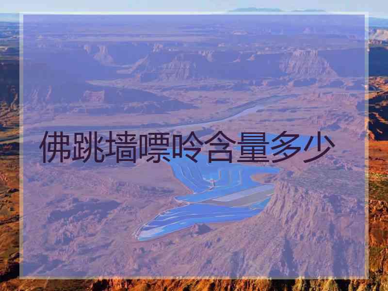 佛跳墙嘌呤含量多少