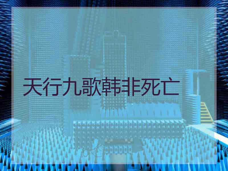 天行九歌韩非死亡