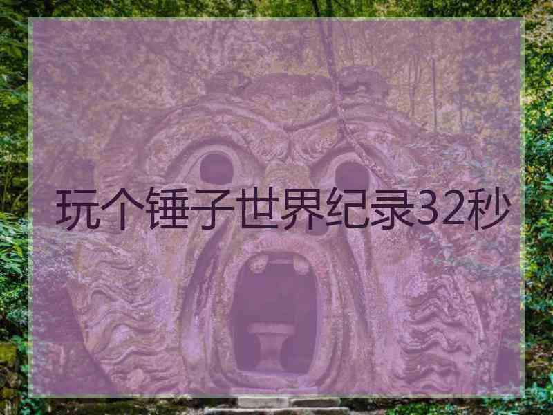 玩个锤子世界纪录32秒