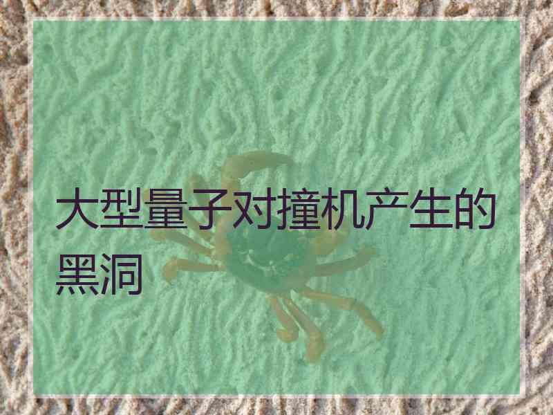 大型量子对撞机产生的黑洞