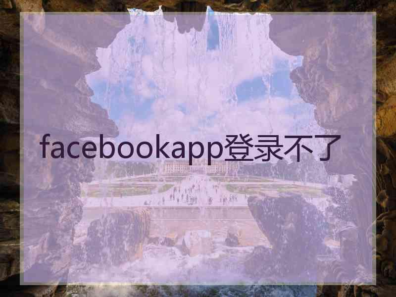 facebookapp登录不了