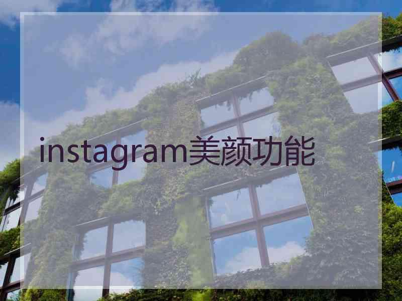 instagram美颜功能