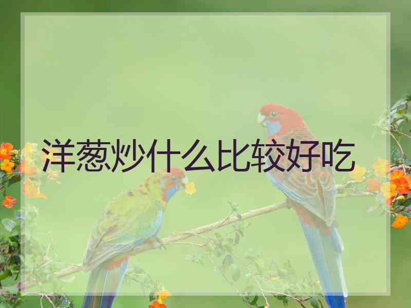 洋葱炒什么比较好吃