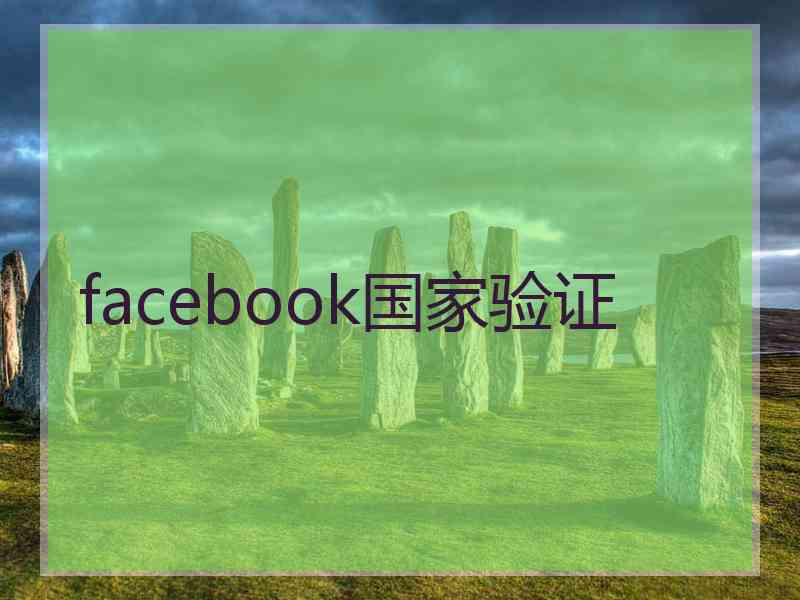 facebook国家验证