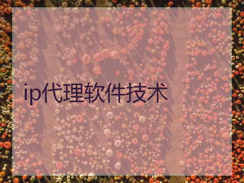 ip代理软件技术