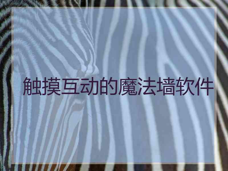 触摸互动的魔法墙软件