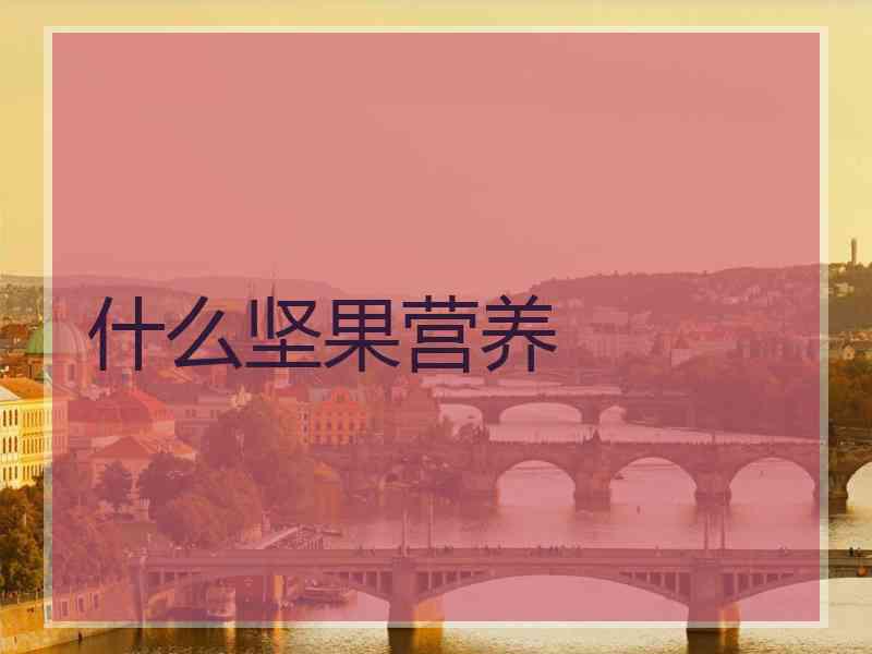 什么坚果营养