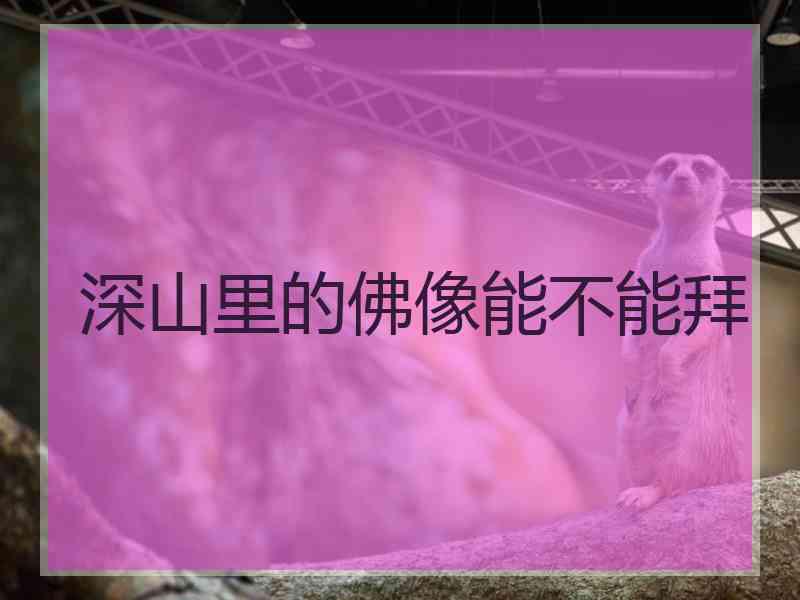 深山里的佛像能不能拜