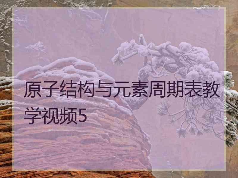 原子结构与元素周期表教学视频5