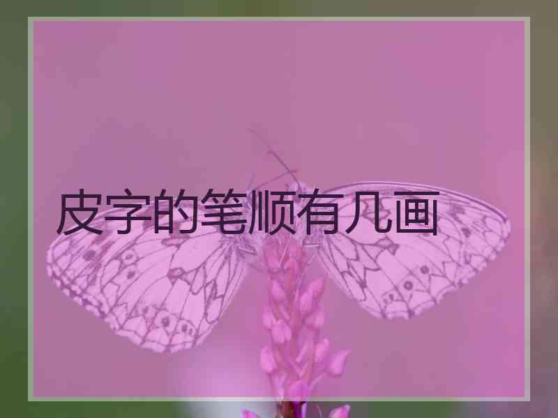 皮字的笔顺有几画
