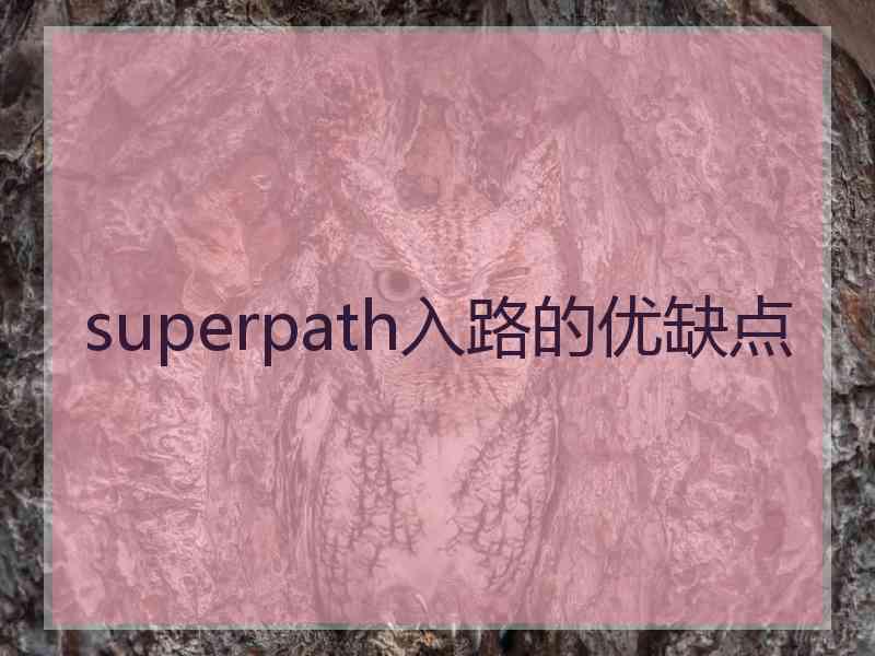 superpath入路的优缺点