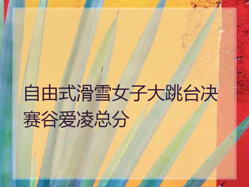 自由式滑雪女子大跳台决赛谷爱凌总分