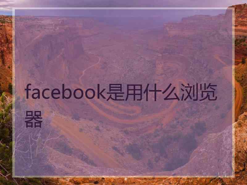 facebook是用什么浏览器