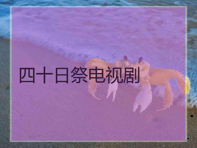 四十日祭电视剧