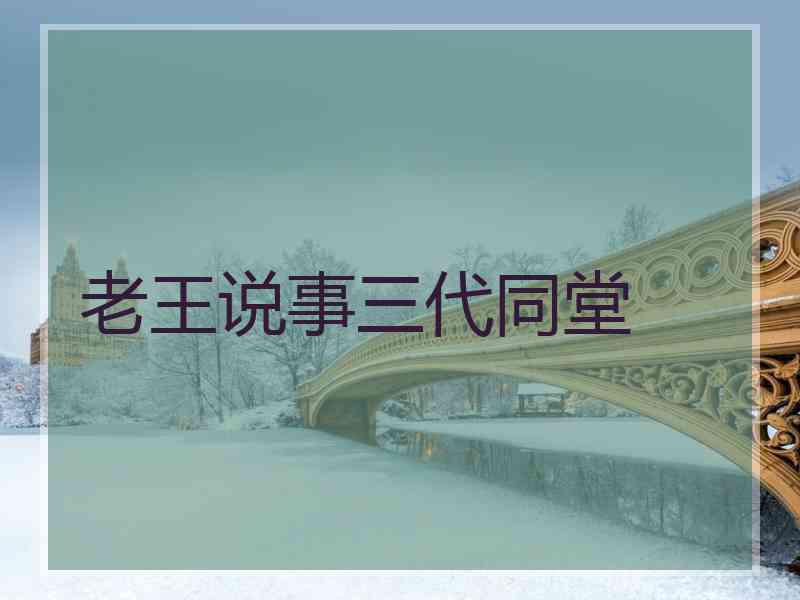 老王说事三代同堂