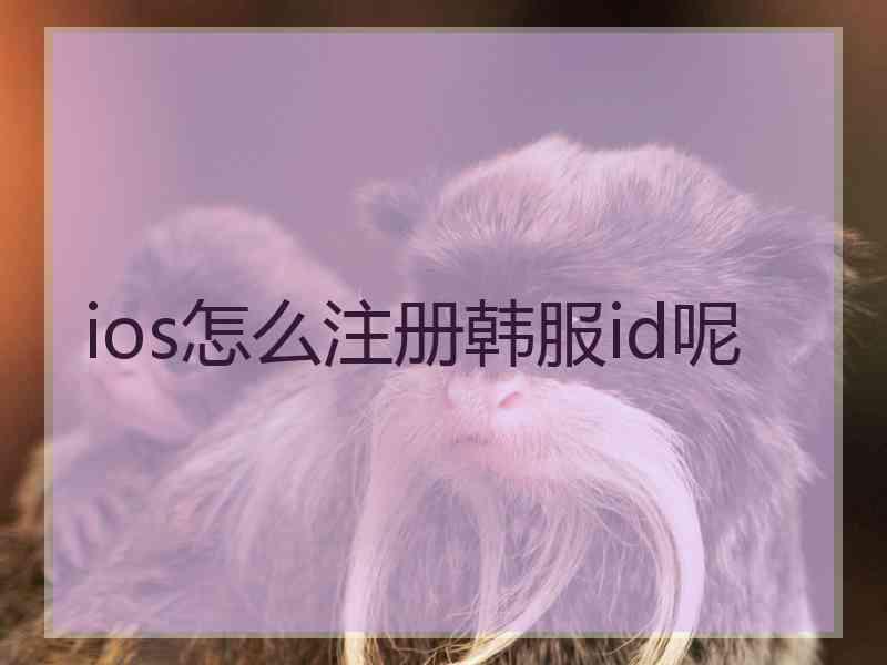 ios怎么注册韩服id呢