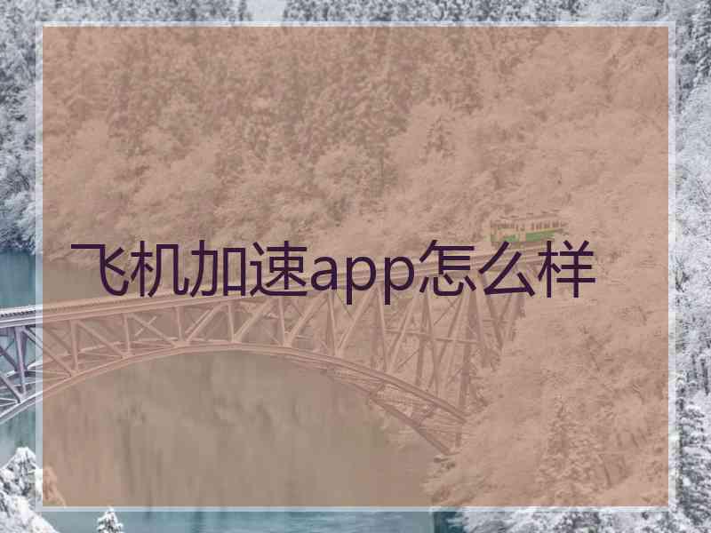 飞机加速app怎么样