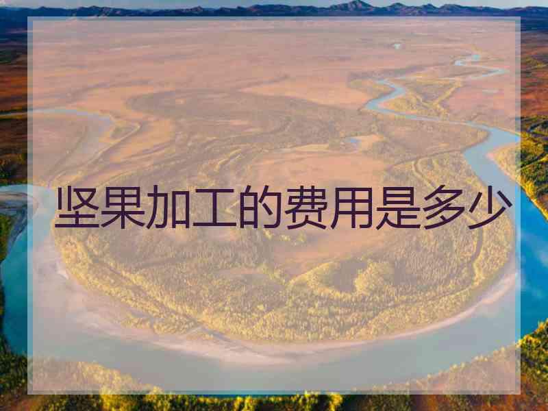 坚果加工的费用是多少