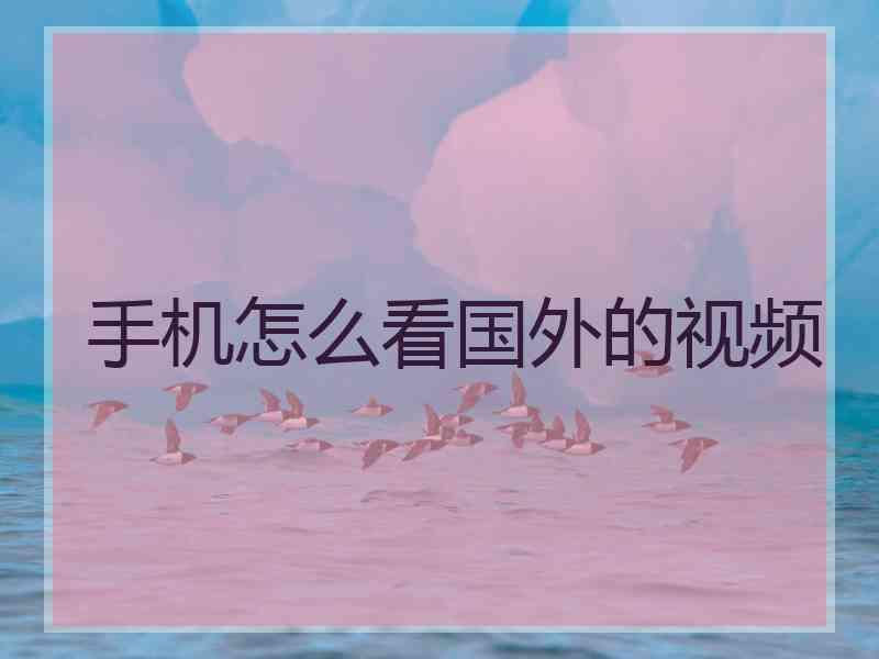 手机怎么看国外的视频