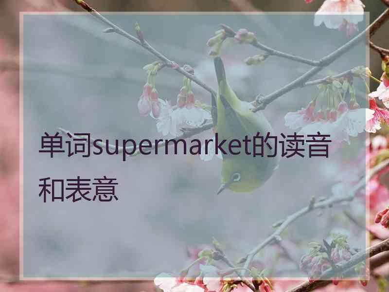 单词supermarket的读音和表意