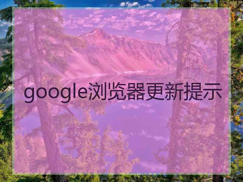 google浏览器更新提示