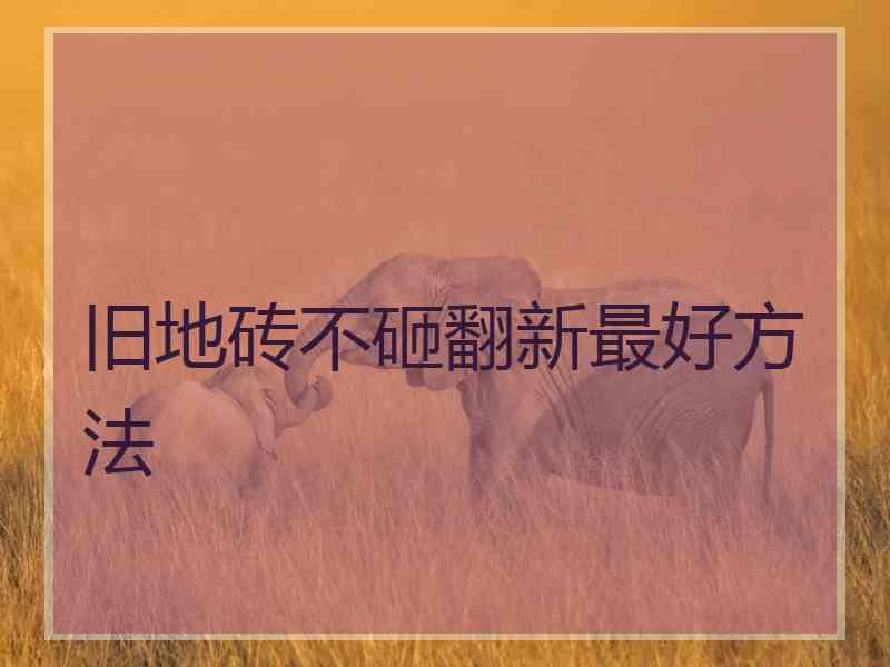旧地砖不砸翻新最好方法