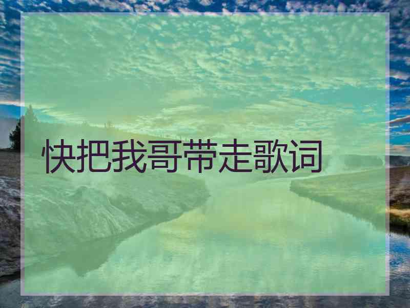 快把我哥带走歌词