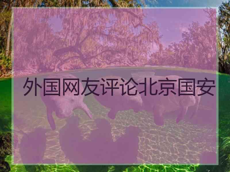 外国网友评论北京国安
